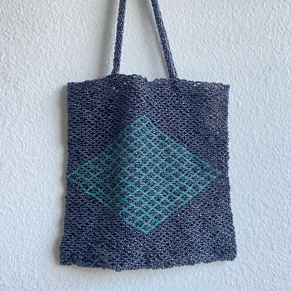 Chic Beaded Mini Tote Bag
